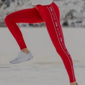 ZYIA  Bold Red Active Leggings